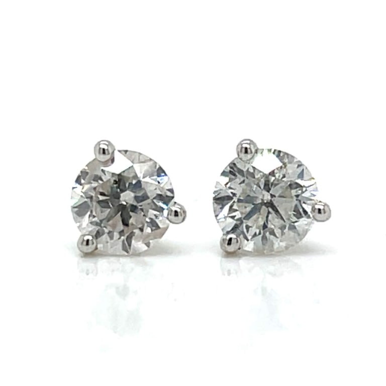 14K White Gold 1.35 Ct. Diamond Stud Earrings (1 of 3)