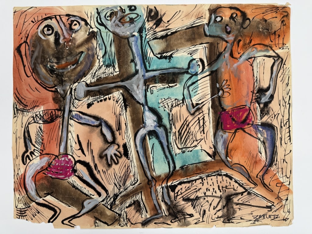 Rolph Scarlett (1889-1984) Mixed Media/Paper (1 of 7)