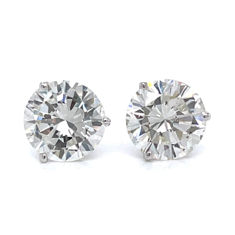 14K White Gold 7.24 Ct. Diamond Stud Earrings: Item # 12117 Category Earrings 14K White Gold 7.24 Ct. Diamond Stud Earrings Weighing 3.3 grams Set with a 3.77 Ct. & 3.47 Ct. Diamond K-L Color, VS1-VS2 Clarity Studs