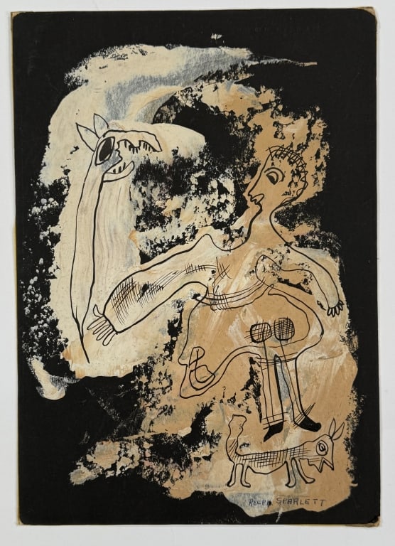 Rolph Scarlett (1889-1984) Mixed Media/Board (1 of 3)