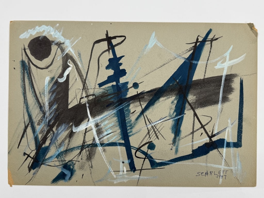 Rolph Scarlett (1889-1984) Mixed Media/Board (1 of 3)