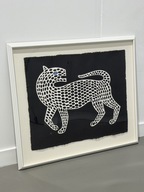 Victor Vasarely Serigraph "Leopard White on Blue" (1 of 6)