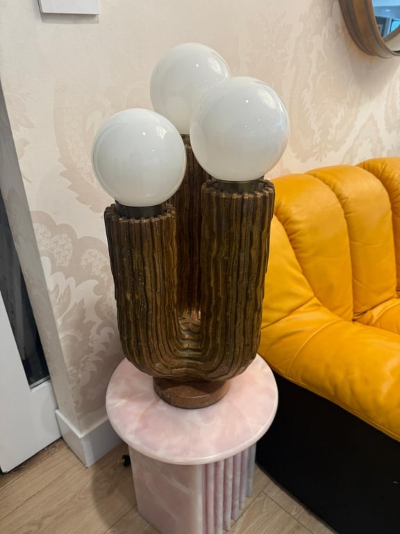 Cast brass Saguaro cactus lamp: Cast brass Saguaro cactus lamp Retail price 4K PICK UP LOCATION - WEST LA, LOS ANGELES