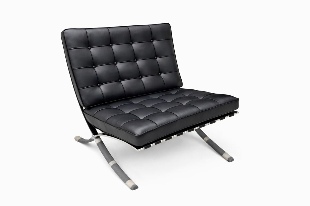 Mies Van Der Rohe Chair Knoll Barcelona Black leat (1 of 6)