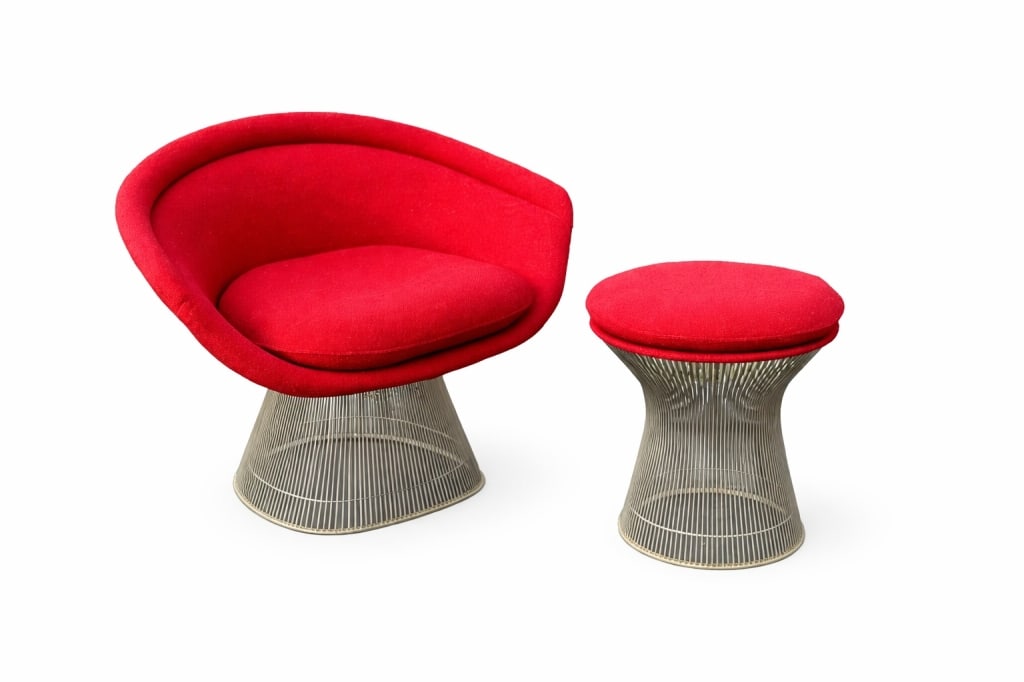 Warren Platner Knoll Lounge Chair and Ottoman: Warren Platner Knoll Lounge Chair and Ottoman - 100% Authentic Vintage 1979 Beautiful Warren Planter Knoll Lounge Chair and Ottoman. What you see in the pictures is what you will get. 100% authentic