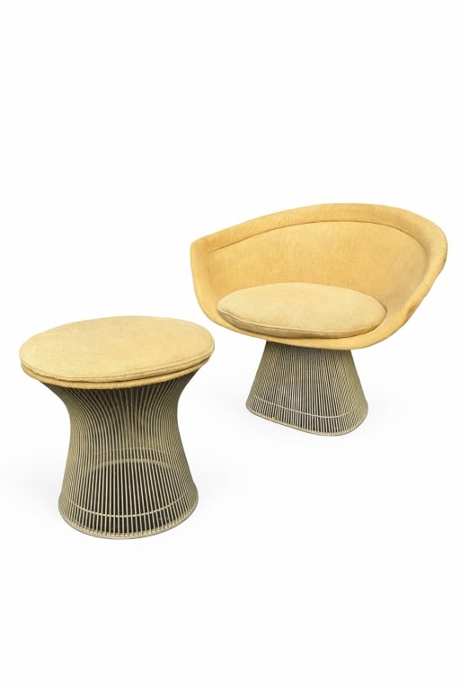 Warren Platner Knoll Lounge Chair and Ottoman: A beautiful Warren Platner Knoll Lounge Chair and Ottoman - 100% Authentic Vintage 1960's Warren Planter Knoll Lounge Chair and Ottoman. What you see in the pictures is what you will get. 100%