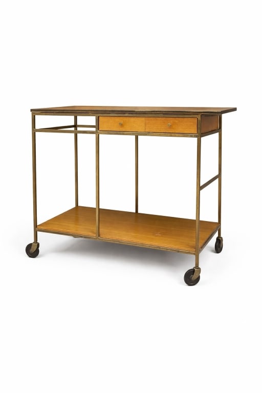 Paul McCobb Bar Cart For Calvin: Paul McCobb Bar Cart For Calvin An extremely rare vintage Paul McCobb Calvin Bar Cart. Dimensions: Length 36" Height 29" Width 19"