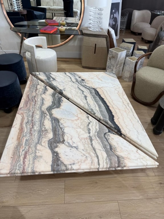 Monumental Calcutta Monet marble coffee table (1 of 3)
