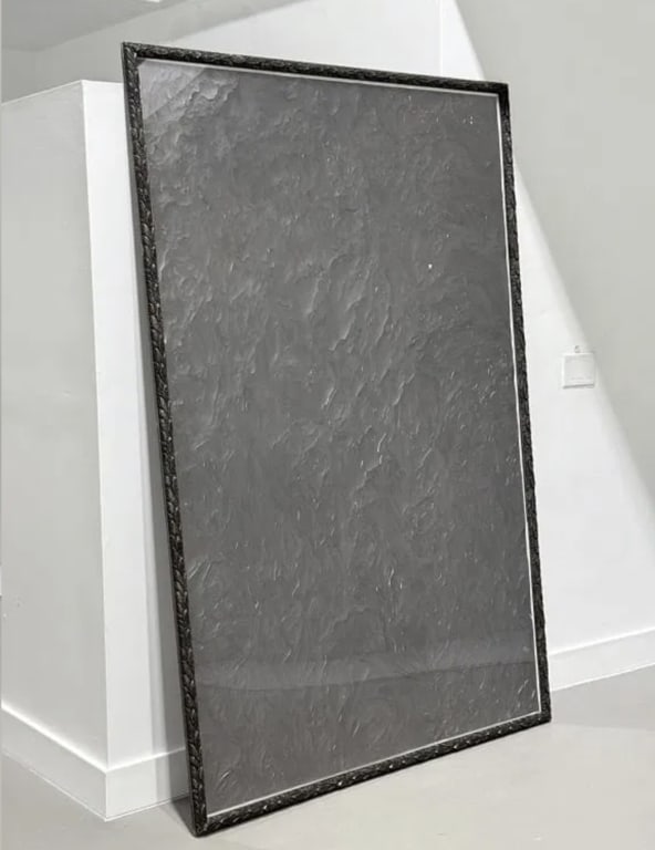 LARGE Oasa DuVerney "Black Power": LARGE Oasa DuVerney Mixed Media on Paper. Large Scale. Measures 88 inches high x 58 inches wide. Owned By Grace, Former Wife of R&B Singer USHER. statement below "Oasa DuVerney — “Black Power Wave