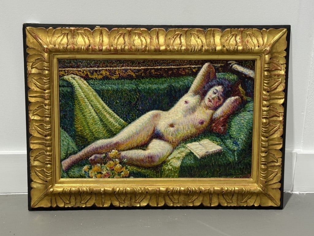 Artist Unknown Nude: Artist Unknown Nude, oil on canvas. Signed.