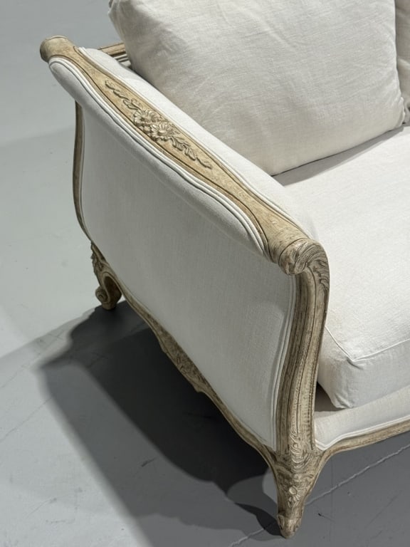French Belgian Linen Sofa - 2