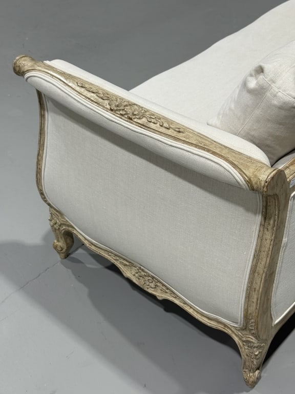 French Belgian Linen Sofa - 9