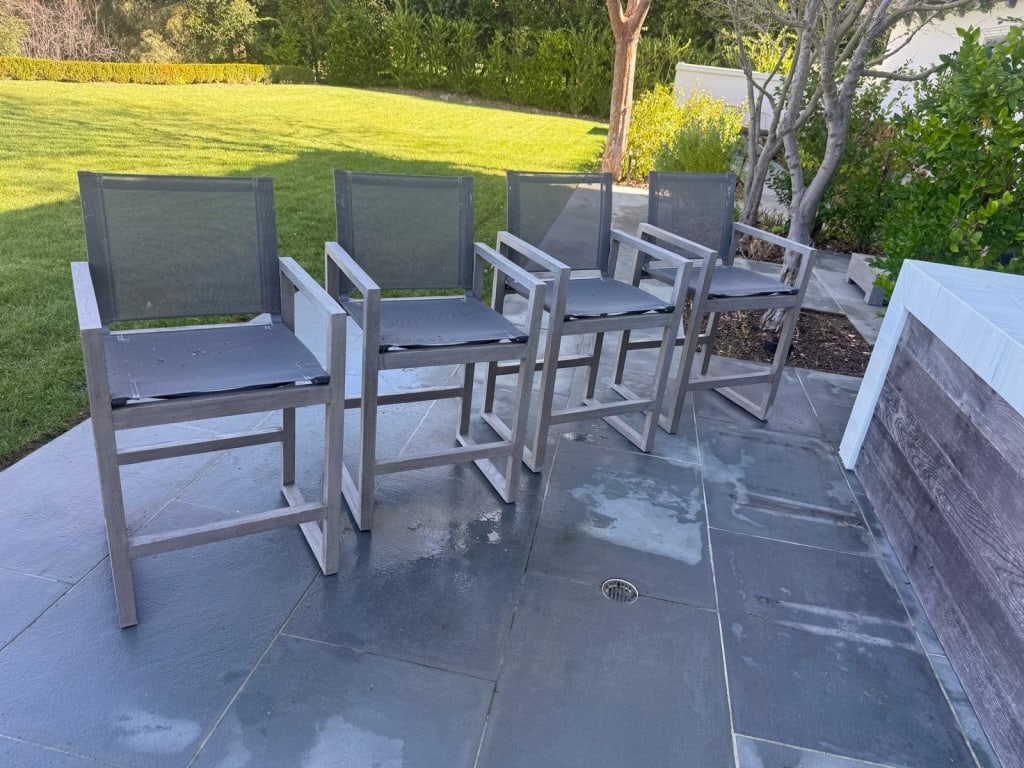 (4) Bar stools restoration hardware - 2