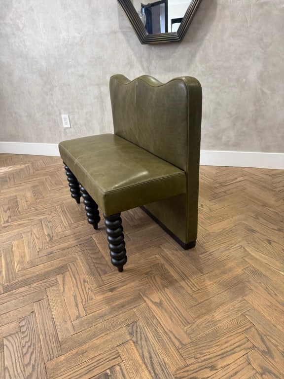 Custom Leather Bench - 2