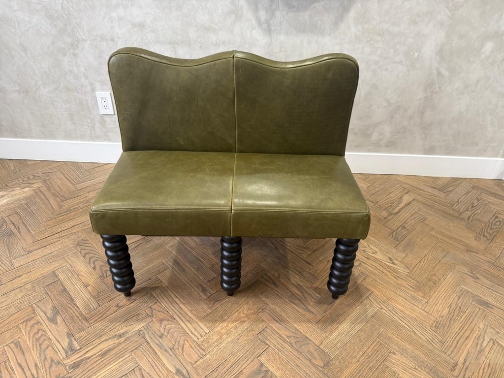 Custom Leather Bench - 3