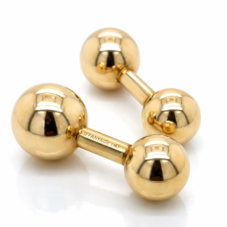 TIFFANY & CO. 14K Yellow Gold Cufflinks (1 of 2)