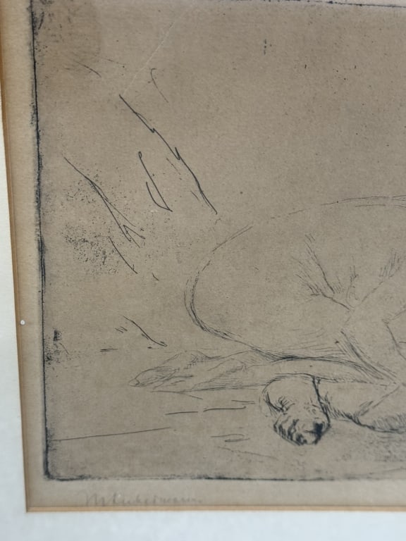 Max Libermann (1847-1935) Signed Etching - 4