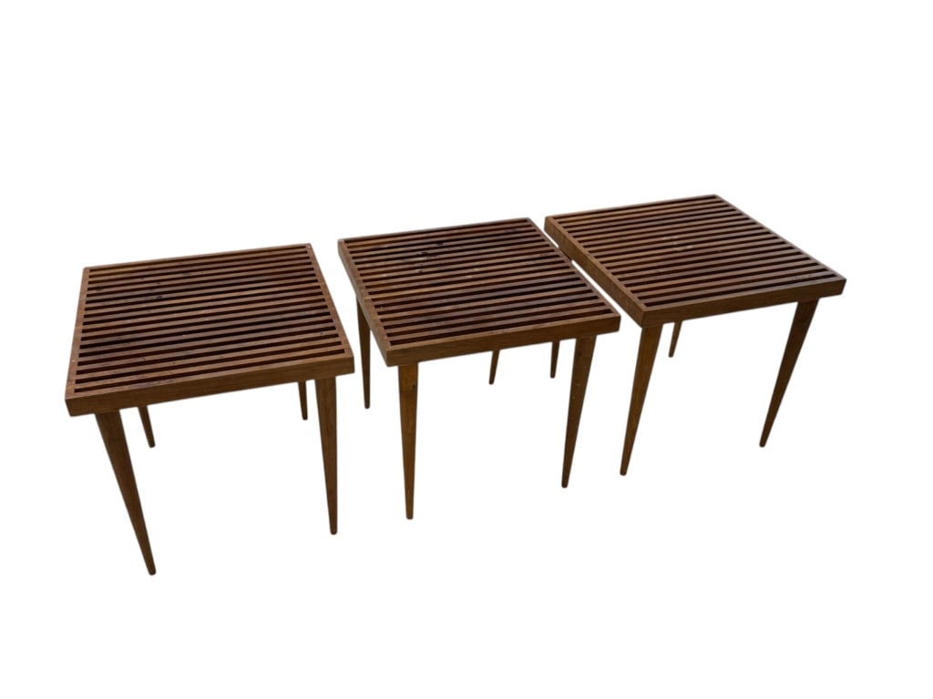 Lot Square Mel Smilow Slatted Side Tables (1 of 7)