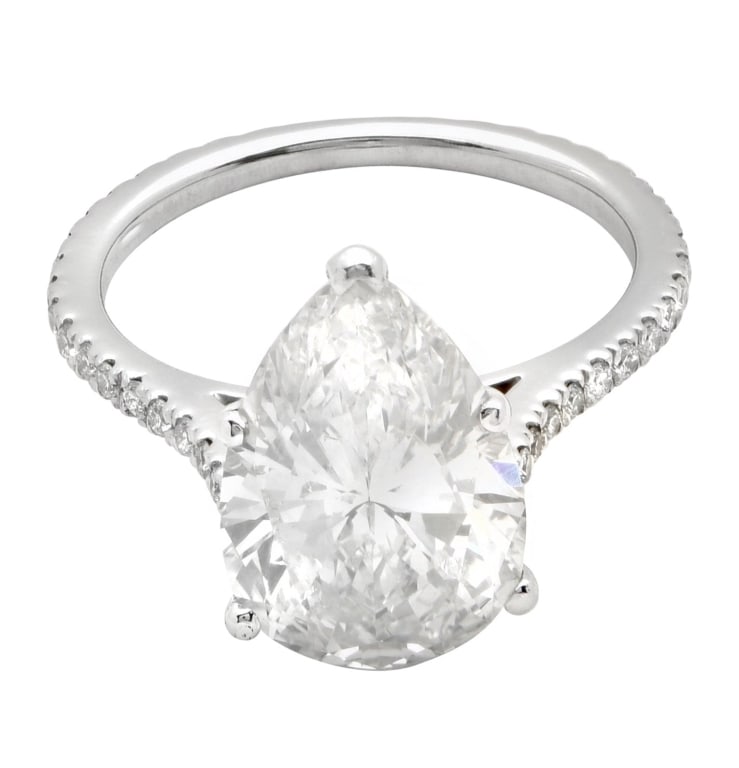 3.28ct Pear Shape Diamond Ring - 2