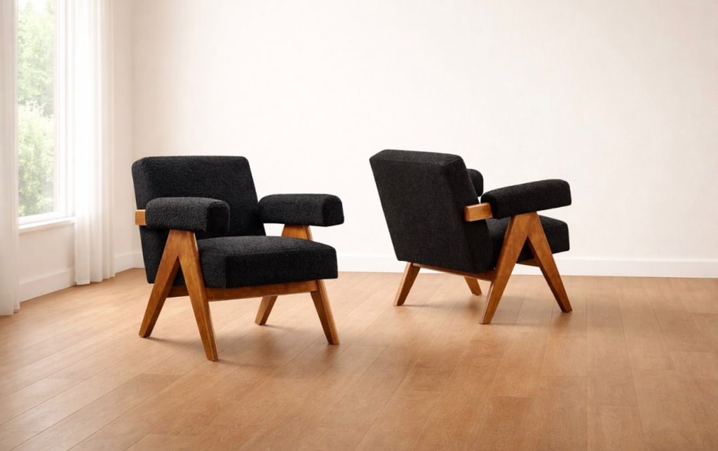 (2) Pair Pierre Jeanneret Style Committee Chairs (1 of 3)