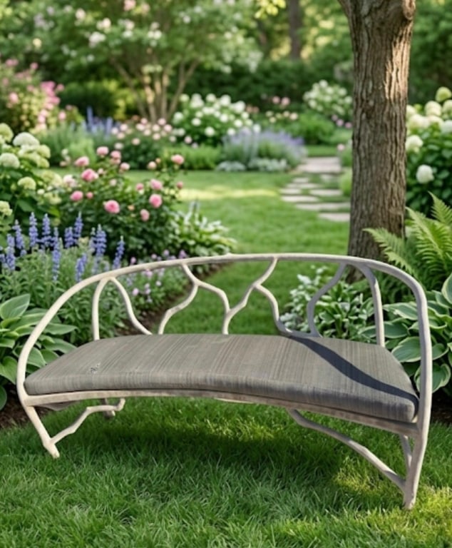 ARBOR BENCH steel frame covered in concrete (1 of 2)