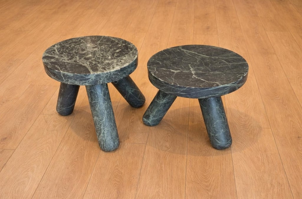 Cb2 marble tables pair green marble (1 of 1)