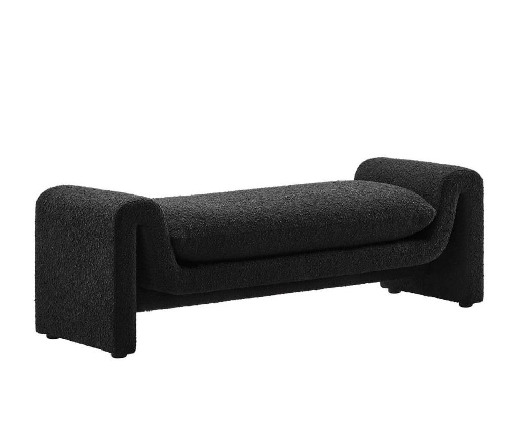 Black Boucle Bench - 2
