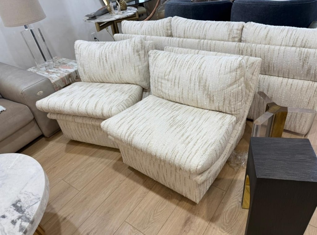 Newly Reupholstered Swivel Chairs: Newly Reupholstered Swivel Chairs All items are coming from LA.
