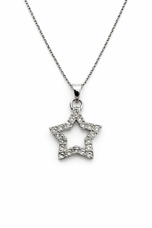 .925 Sterling Silver Necklace And Star Pendant (1 of 1)
