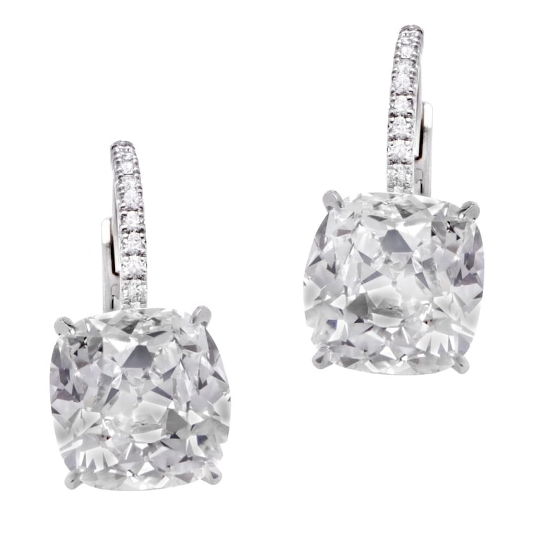 GIA 10.16 Diamond Brilliant Dangle Earrings (1 of 3)