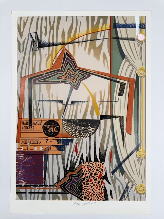 William Schwedler (1942-1982) AP Signed Serigraph: William Schwedler, American (1942-1982) artist proof signed serigraph "Ready Answer". Signed, dated '79 and numbered 'A.P 18/30' lower center. Minor wear along the edges of the work and small creases