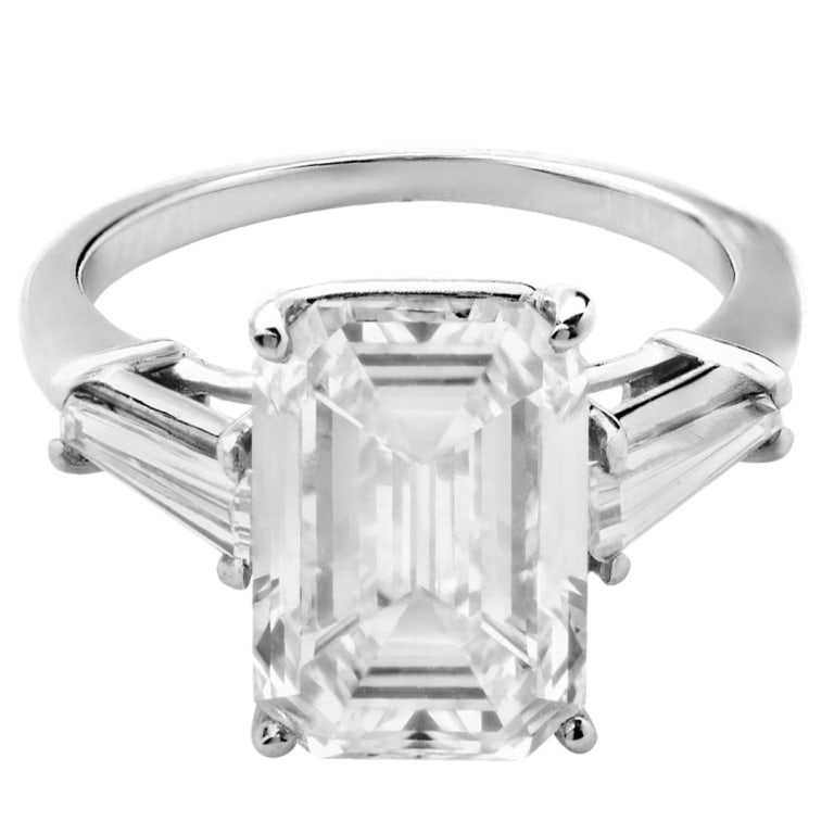 5ct Emerald Cut Diamond Ring - 3