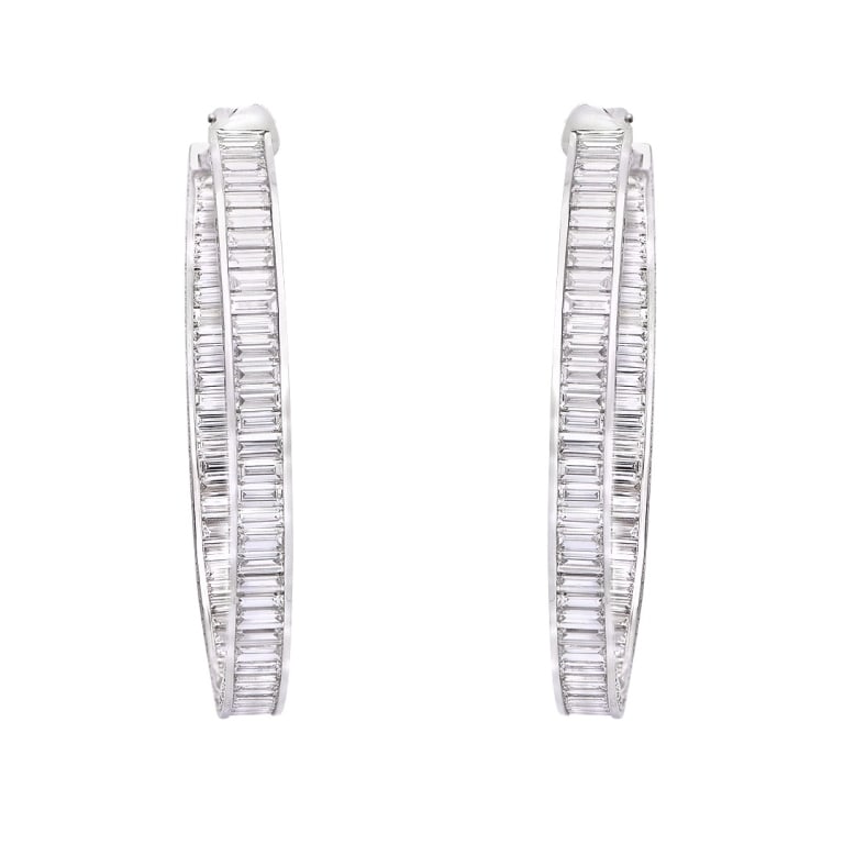 32ct Diamond Hoops - 3
