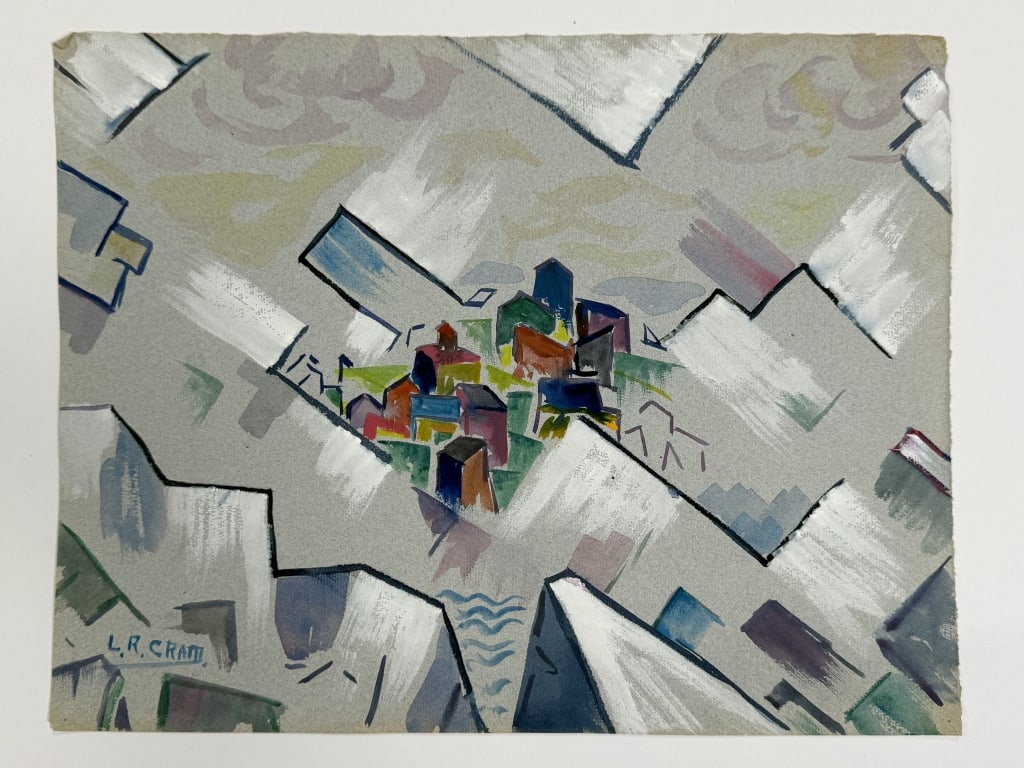 Leighton Cram (1895-1981) Watercolor/Paper (1 of 3)