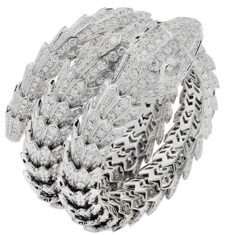 Bvlgari Serpenti Triple Wrap Diamond Bracelet (1 of 6)
