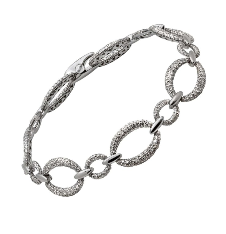14K White Gold Diamond Bracelet (1 of 3)