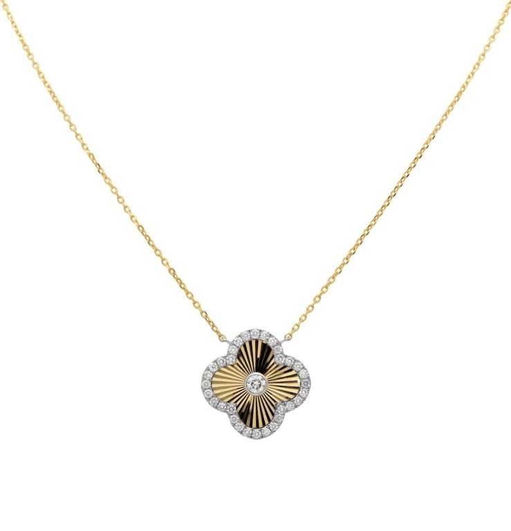 Elegant 14K White & Yellow Gold Necklace (1 of 2)