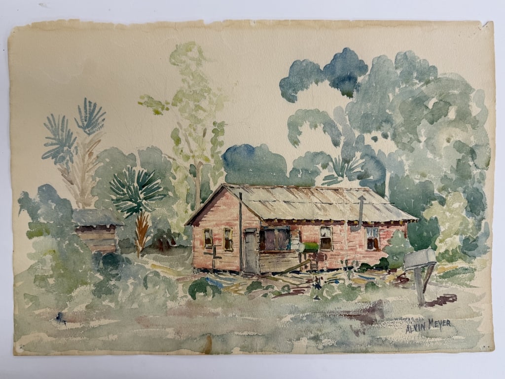 Alvin Meyer (1892-1976) Watercolor/Paper (1 of 2)