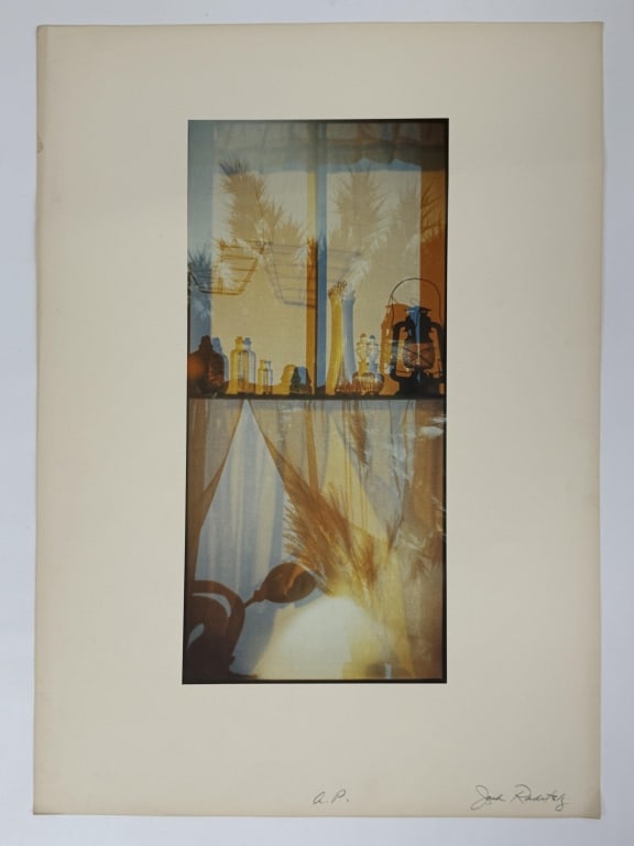 Jack Radetsky (b. 1948) AP Lithograph: Jack Radetsky, American (b. 1948) signed lithograph 'Untitled'. Unnumbered, AP edition. Signed lower right, 'AP' lower center. MInor staining left side and minor wear along the edges of the work, othe