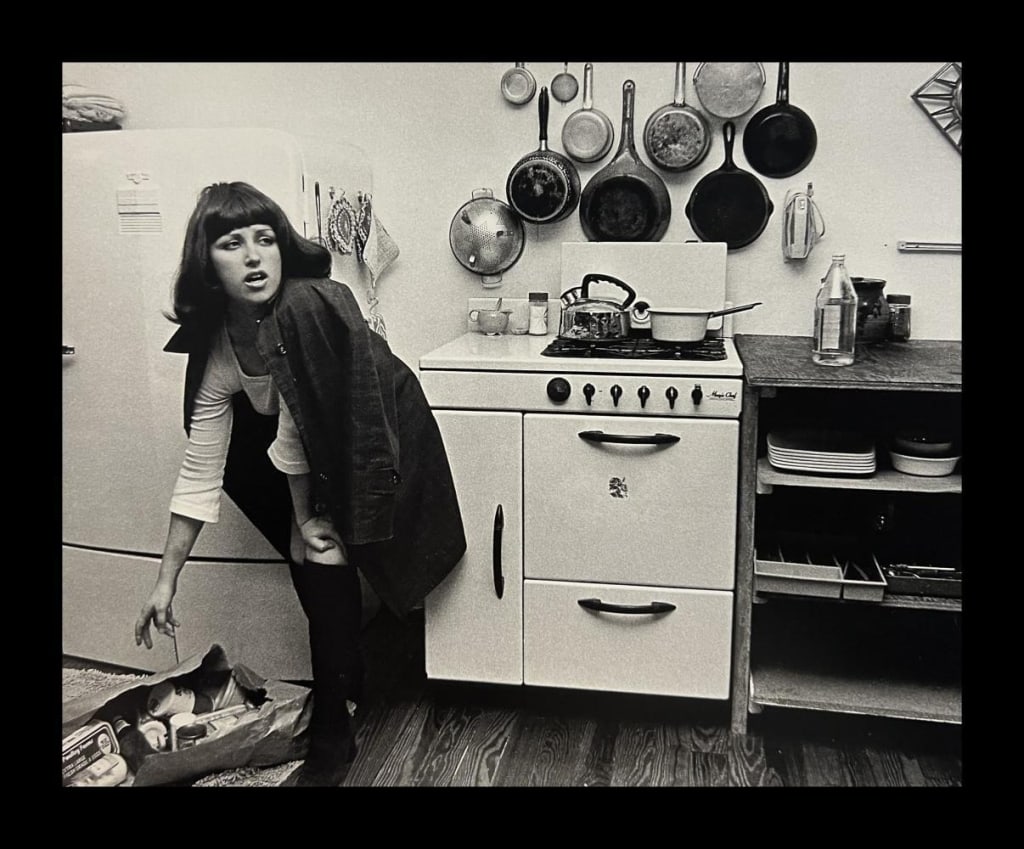 Cindy Sherman (b. 1954) Untitled Film Still #84: Cindy Sherman, American (b. 1954) Photogravure Untitled film still #84. Matted and backed by board. In good condition. Board measures 14" x 16 1/8" Image measures (sight) 5 7/8" x 7 1/2" 2A