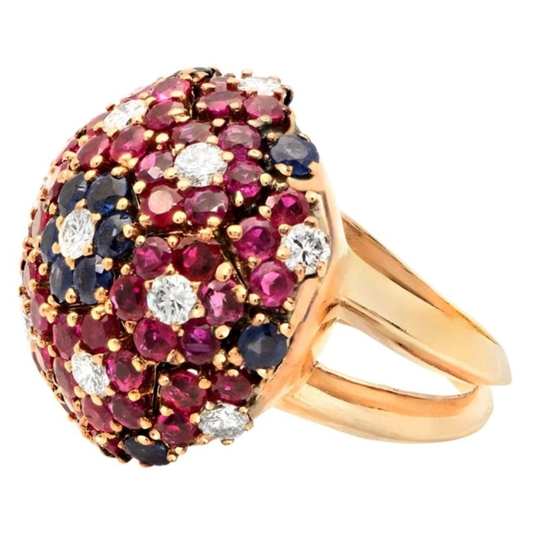 Ruby, Sapphire and Diamond Ring (1 of 3)