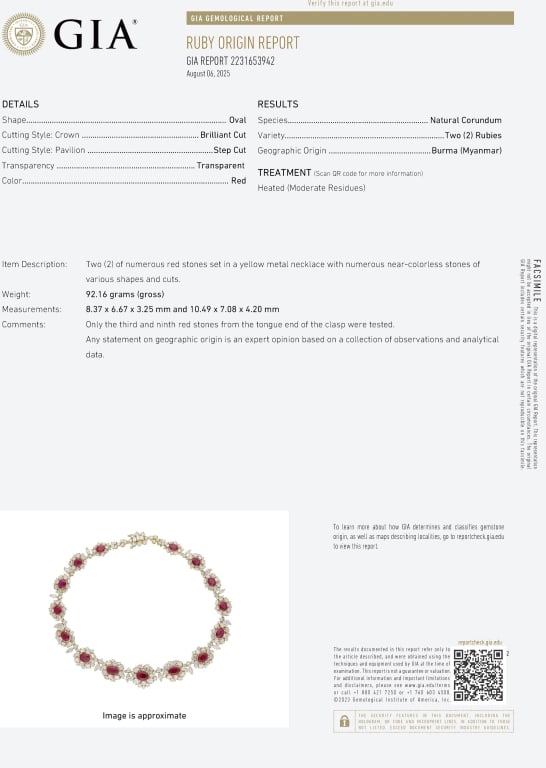 Ruby and Diamond Necklace - 4