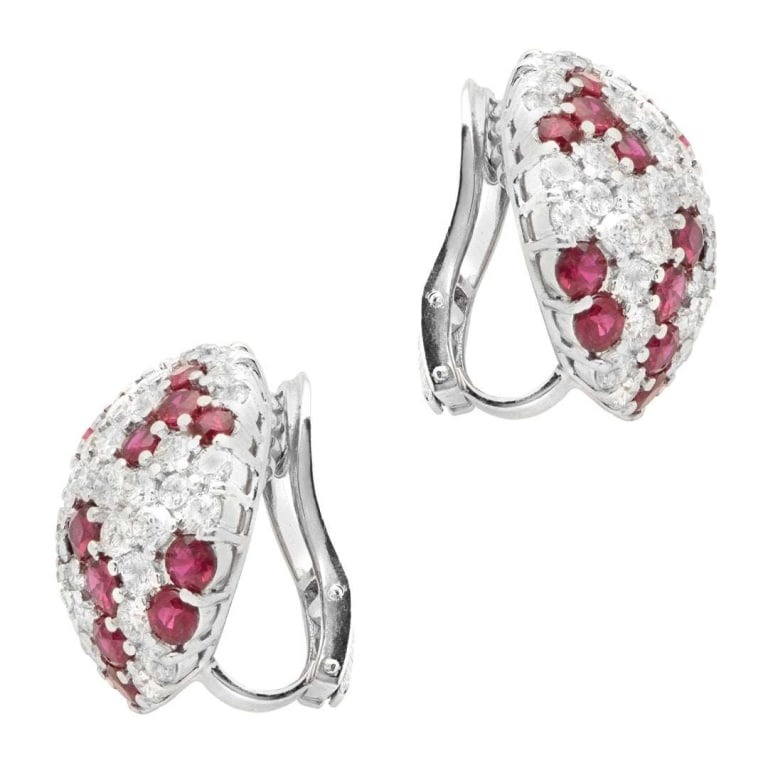 Diamond and Ruby Earrings - 2