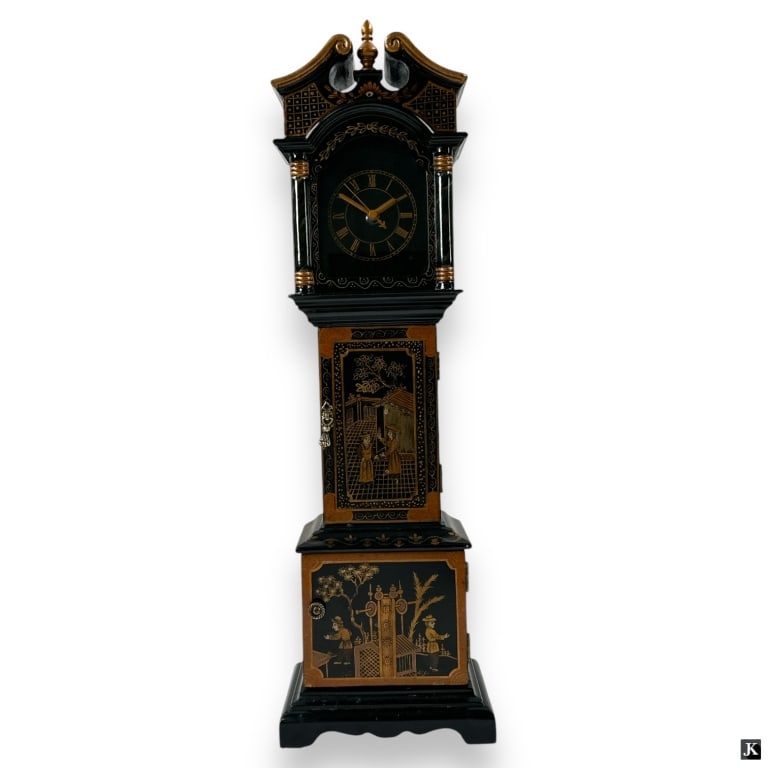 Miniature Chinoserie Grandfather Clock (1 of 4)
