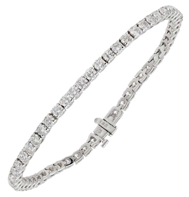 Exquisite 14K White Gold Diamond Bracelet (1 of 2)