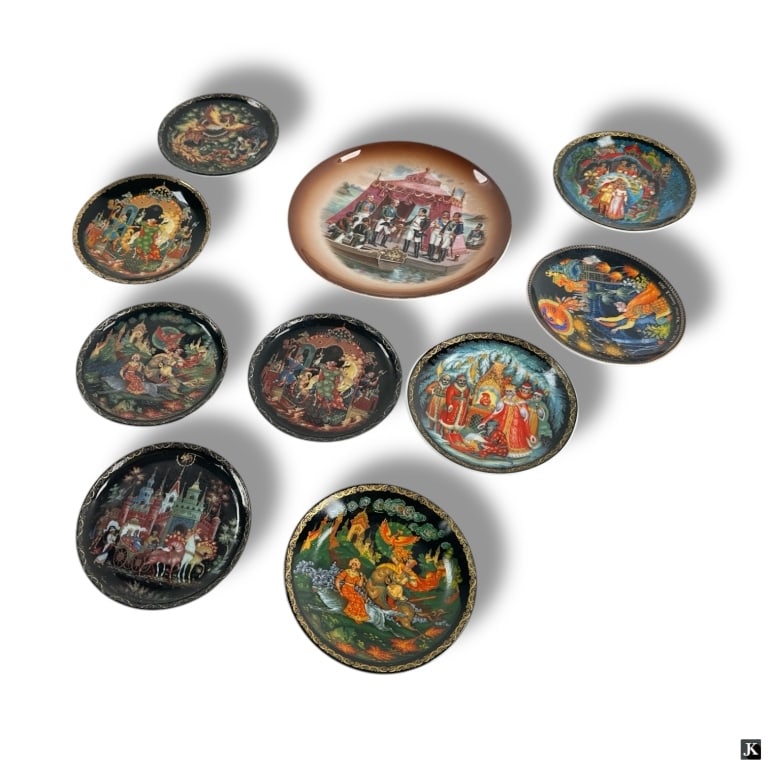 10 Small Russian Fairy Tale Collectors Plates (1 of 3)