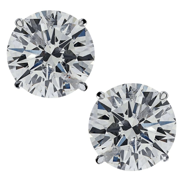 2.38 Carat Diamond Solitaire Stud Earrings: 2.38 Carat Diamond Solitaire Stud Earrings -V41371-1 Timeless, elegant, and endlessly versatile, these diamond solitaire stud earrings offer classic sophistication with exceptional brilliance. Crafted