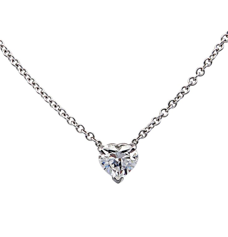 GIA Certified 1.29 Carat Diamond Heart Necklace: GIA Certified 1.29 Carat Diamond Heart Necklace -V32194-1 A romantic expression of brilliance and elegance, this heart-shaped diamond necklace radiates timeless beauty and exceptional craftsmanship. T