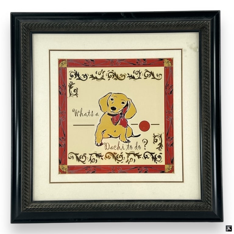 Decorative Framed Dachshund Print (1 of 3)