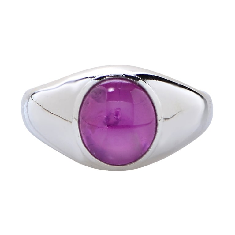 Masculine and Modern 7.34 Ct.Star Sapphire Ring: Masculine and Modern Design 7.34 Ct.Star Sapphire Ring-V7495-1 SKU: 7495-1 Bold and refined, this platinum star sapphire ring embodies strength, sophistication, and timeless appeal. At its center